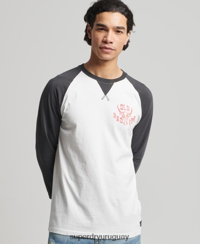 uy Superdry hombres top ranchero de surf vintage negro DT2N8Z1586 ropa