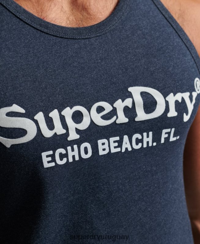uy Superdry hombres Camiseta de tirantes clásica Vintage Venture Armada DT2N8Z1452 ropa