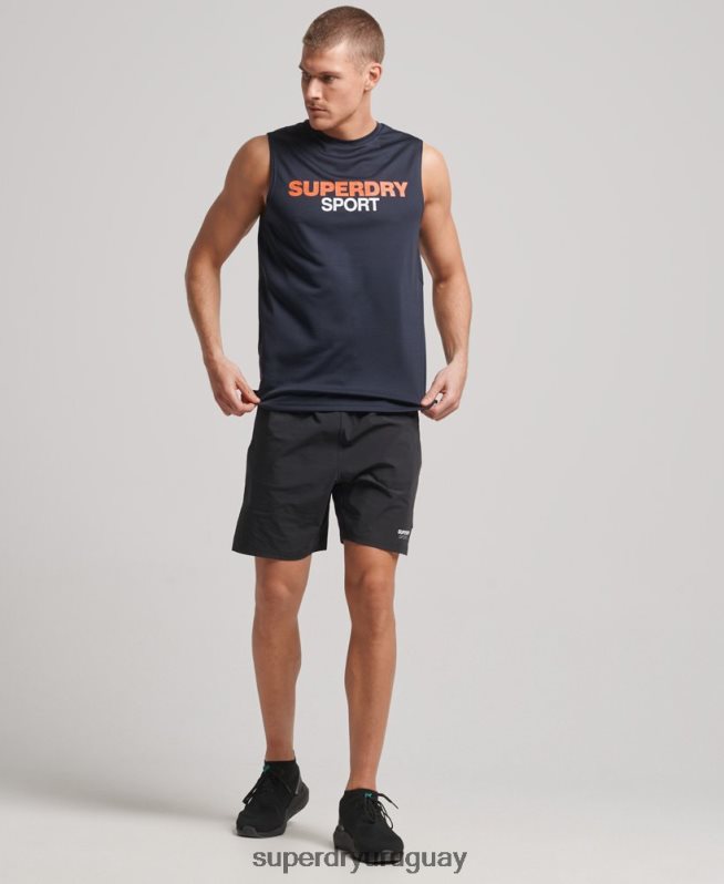 uy Superdry hombres chaleco activo Armada DT2N8Z1405 ropa