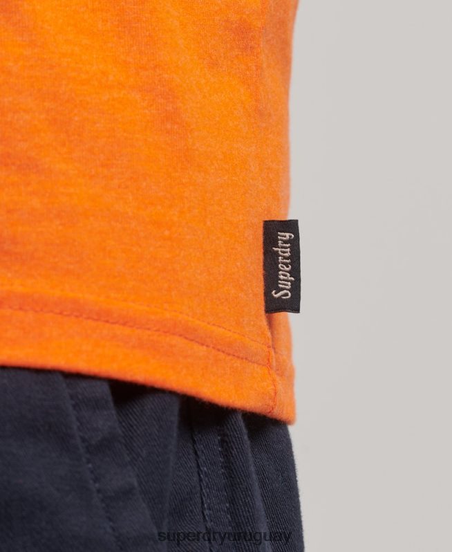 uy Superdry hombres chaleco cali con logo vintage naranja DT2N8Z1454 ropa