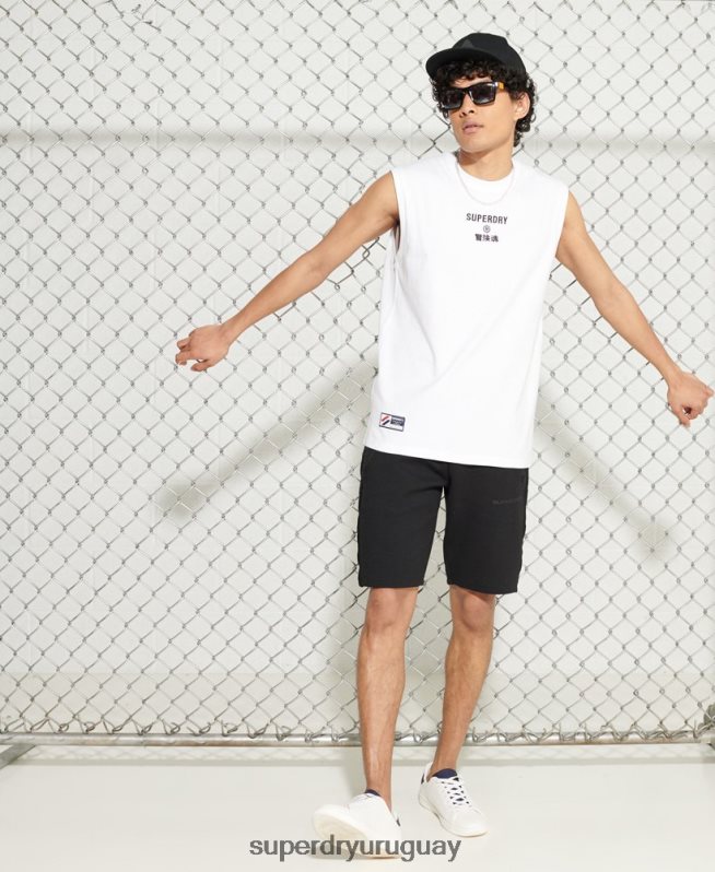 uy Superdry hombres chaleco con logo corporativo blanco DT2N8Z1589 ropa