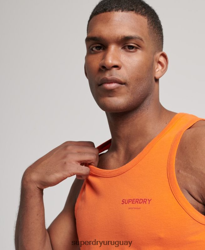 uy Superdry hombres chaleco deportivo code core naranja DT2N8Z1483 ropa