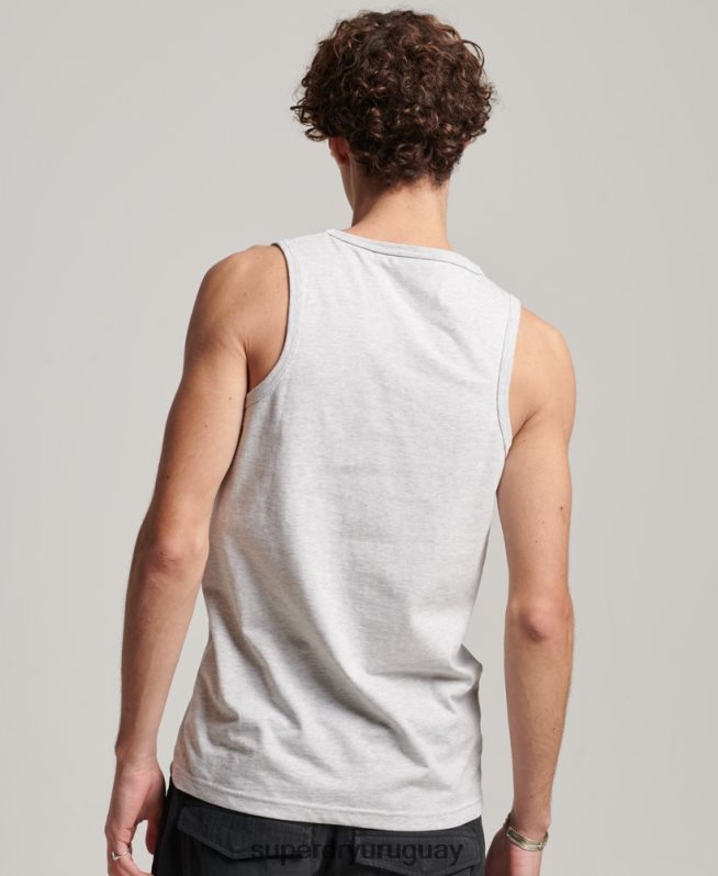 uy Superdry hombres chaleco vintage neon gris claro DT2N8Z1473 ropa