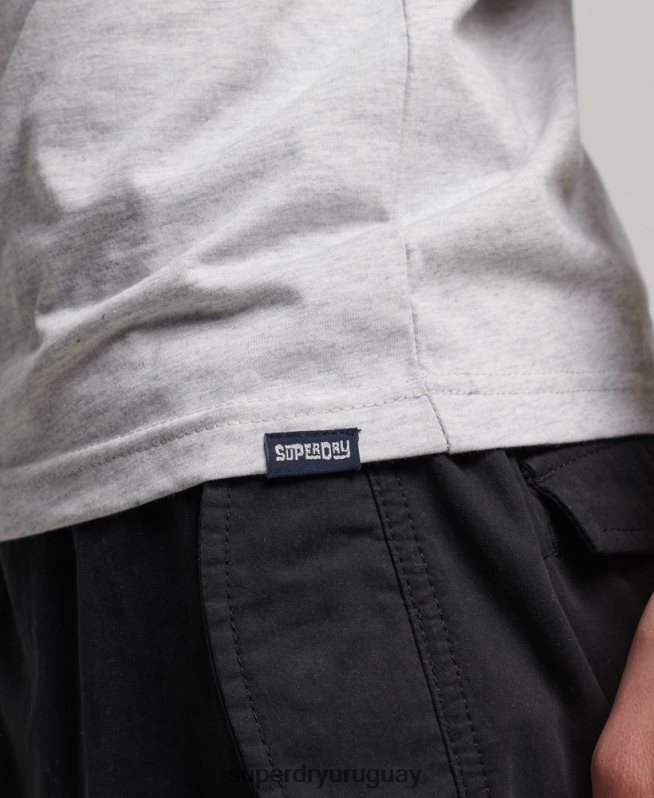 uy Superdry hombres chaleco vintage neon gris claro DT2N8Z1473 ropa