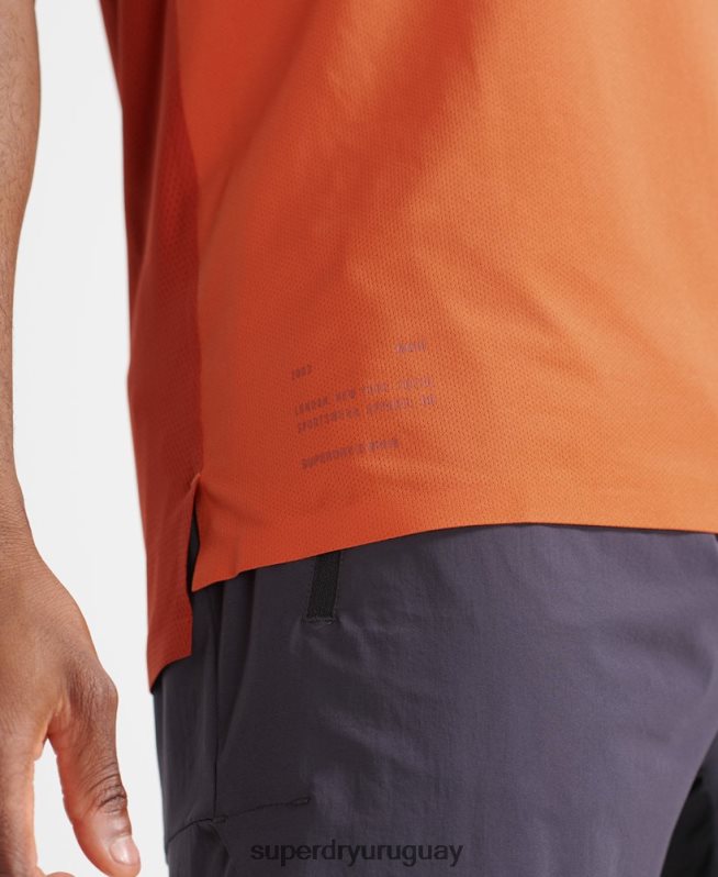 uy Superdry hombres parte superior del chaleco de tren naranja DT2N8Z5390 ropa
