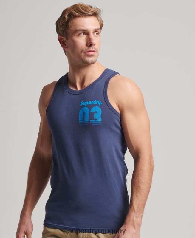 uy Superdry hombres top de tirantes clásico terreno vintage Armada DT2N8Z1503 ropa