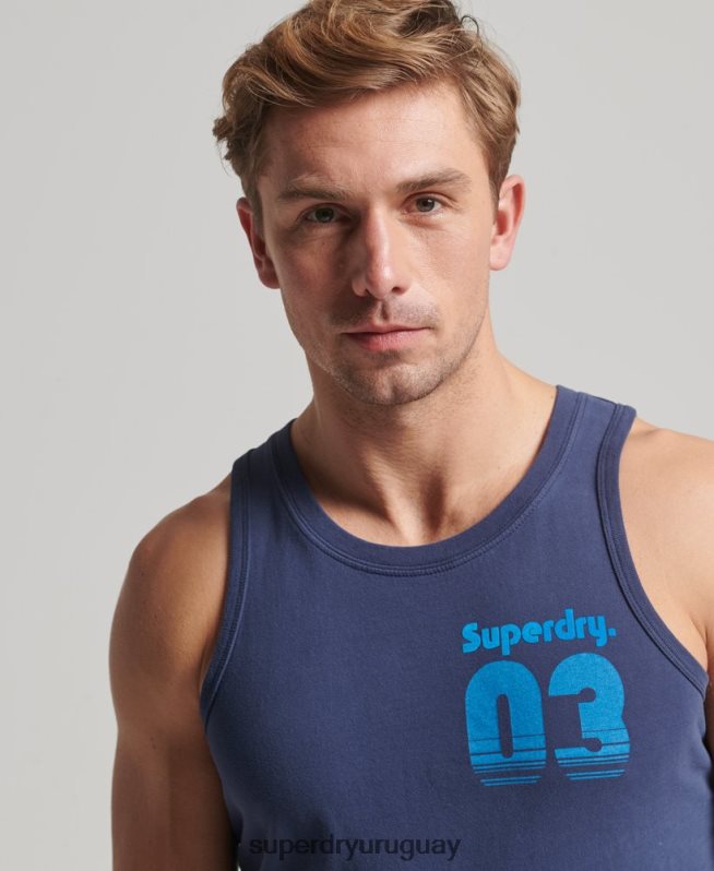 uy Superdry hombres top de tirantes clásico terreno vintage Armada DT2N8Z1503 ropa