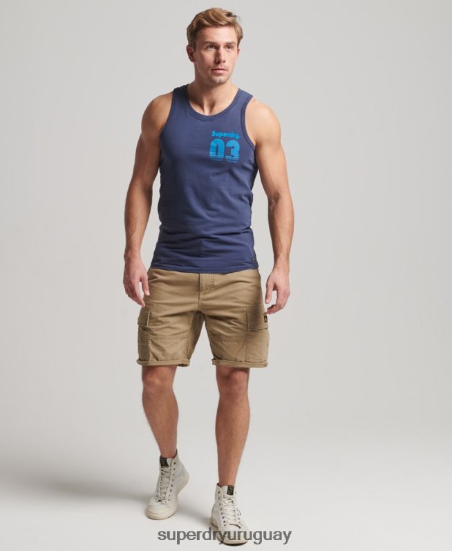 uy Superdry hombres top de tirantes clásico terreno vintage Armada DT2N8Z1503 ropa