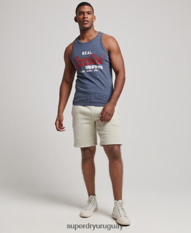 uy Superdry hombres top sin mangas con logo vintage Armada DT2N8Z1444 ropa