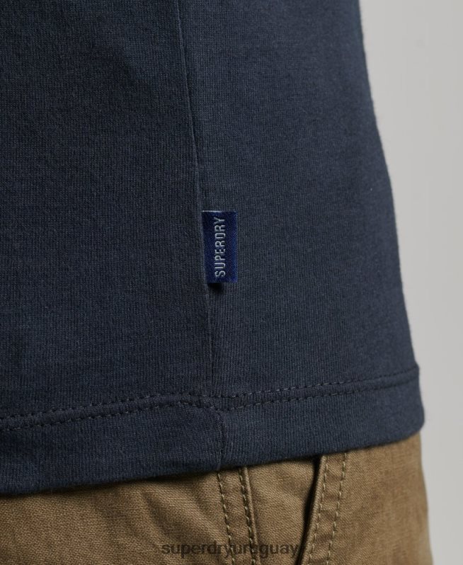 uy Superdry hombres top sin mangas de algodón orgánico con logo vintage Armada DT2N8Z1487 ropa