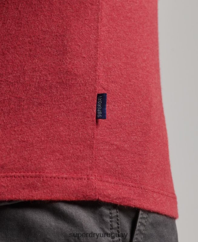 uy Superdry hombres top sin mangas de algodón orgánico con logo vintage rojo DT2N8Z1490 ropa