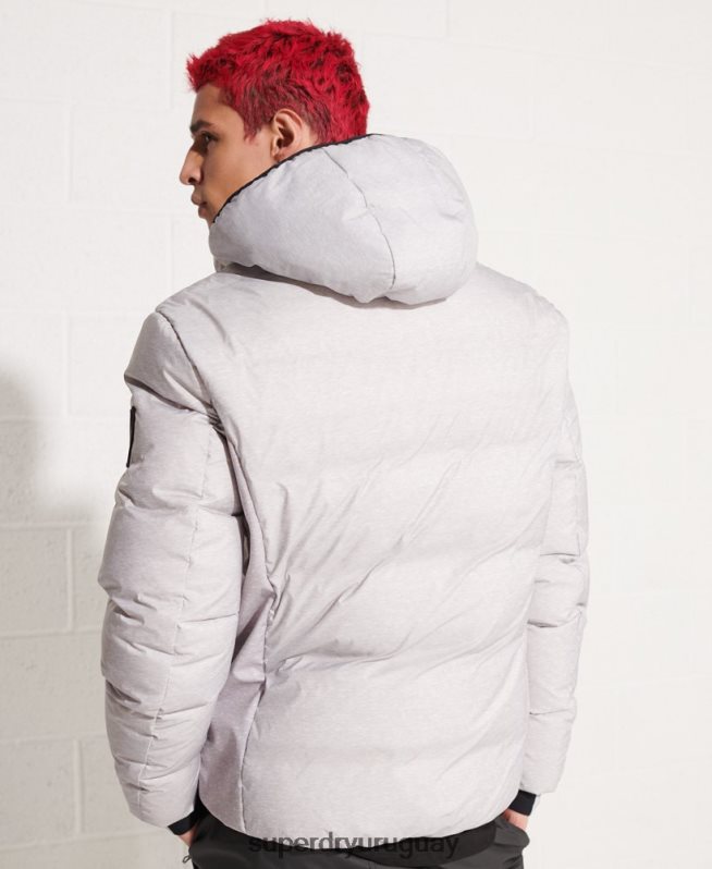 uy Superdry hombres Chaqueta cortavientos Expedition Down SD gris claro DT2N8Z4740 ropa