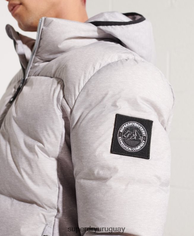 uy Superdry hombres Chaqueta cortavientos Expedition Down SD gris claro DT2N8Z4740 ropa