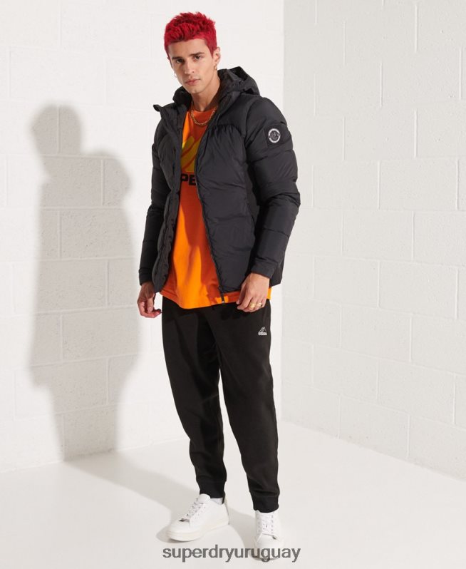 uy Superdry hombres Chaqueta cortavientos Expedition Down SD negro DT2N8Z4640 ropa