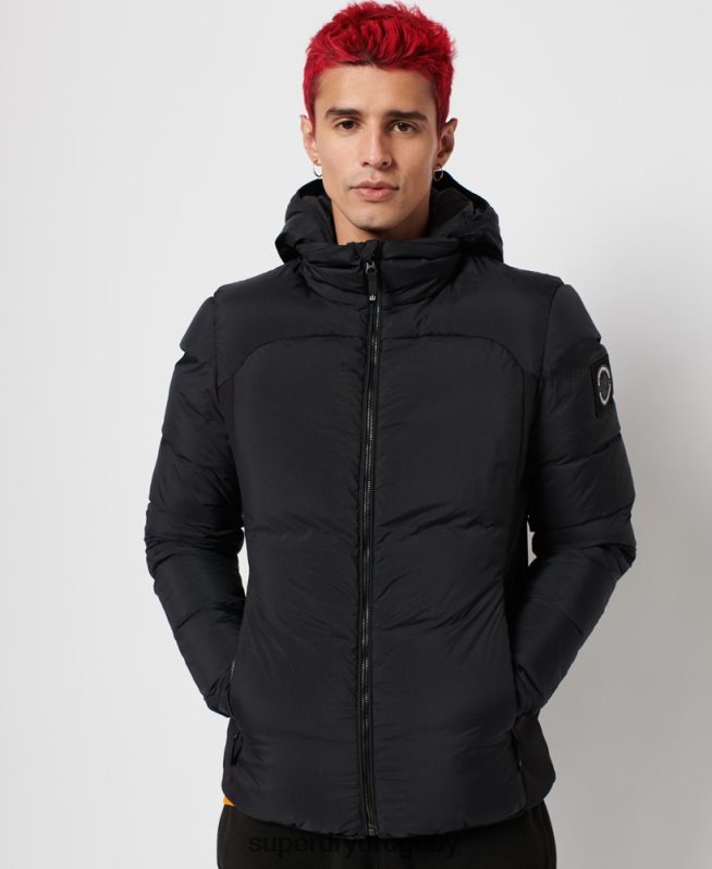 uy Superdry hombres Chaqueta cortavientos Expedition Down SD negro DT2N8Z4640 ropa