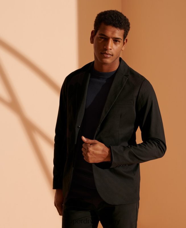 uy Superdry hombres blazer de algodón de edición limitada negro DT2N8Z1173 ropa