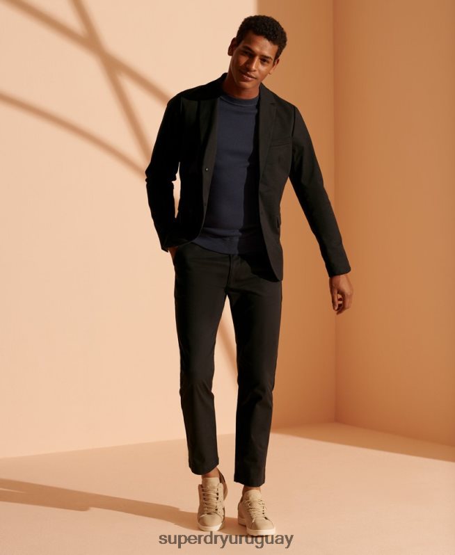 uy Superdry hombres blazer de algodón de edición limitada negro DT2N8Z1173 ropa