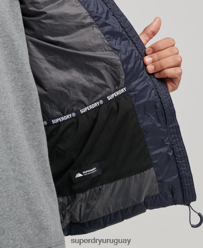 uy Superdry hombres chaleco acolchado clásico con capucha Armada DT2N8Z1069 ropa