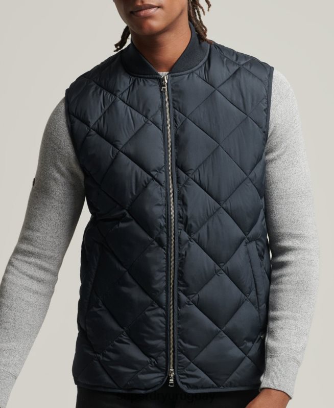 uy Superdry hombres chaleco de estudios Armada DT2N8Z4627 ropa