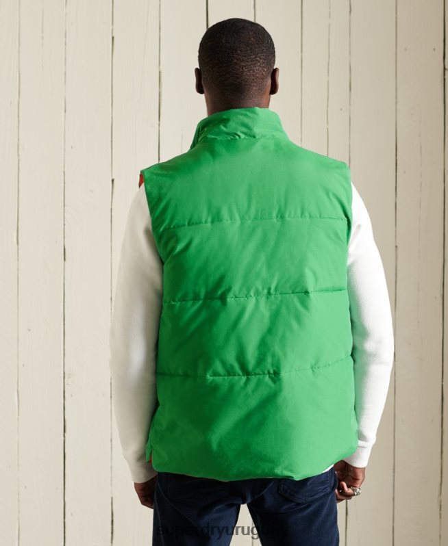 uy Superdry hombres chaleco de montaña verde DT2N8Z1176 ropa
