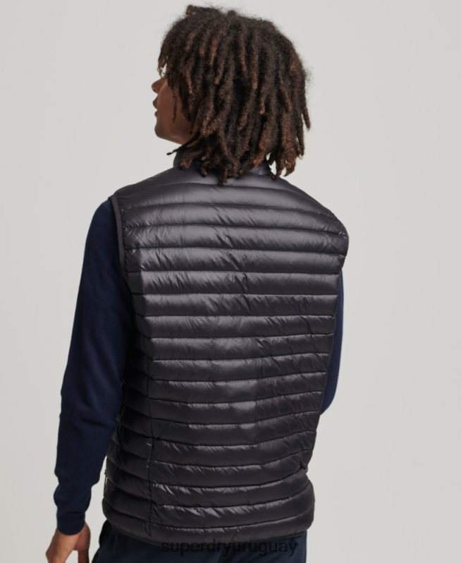 uy Superdry hombres chaleco de plumas Tech Core negro DT2N8Z4637 ropa