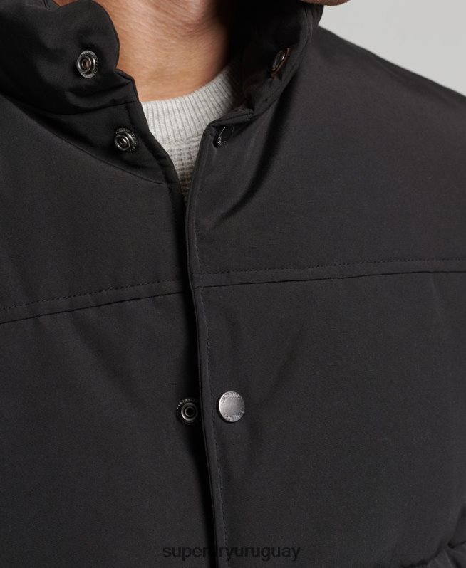 uy Superdry hombres chaleco vintage de montaña gris oscuro DT2N8Z4528 ropa