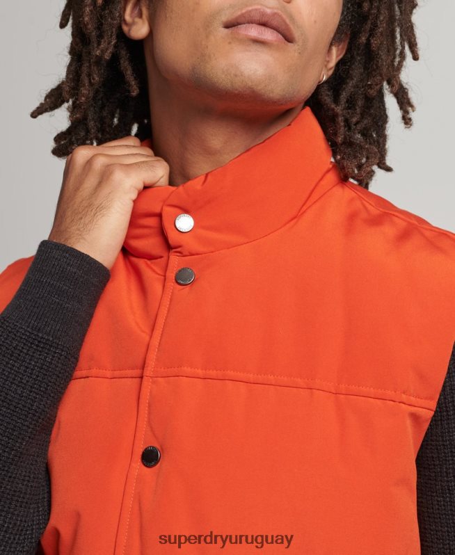 uy Superdry hombres chaleco vintage de montaña naranja DT2N8Z4439 ropa
