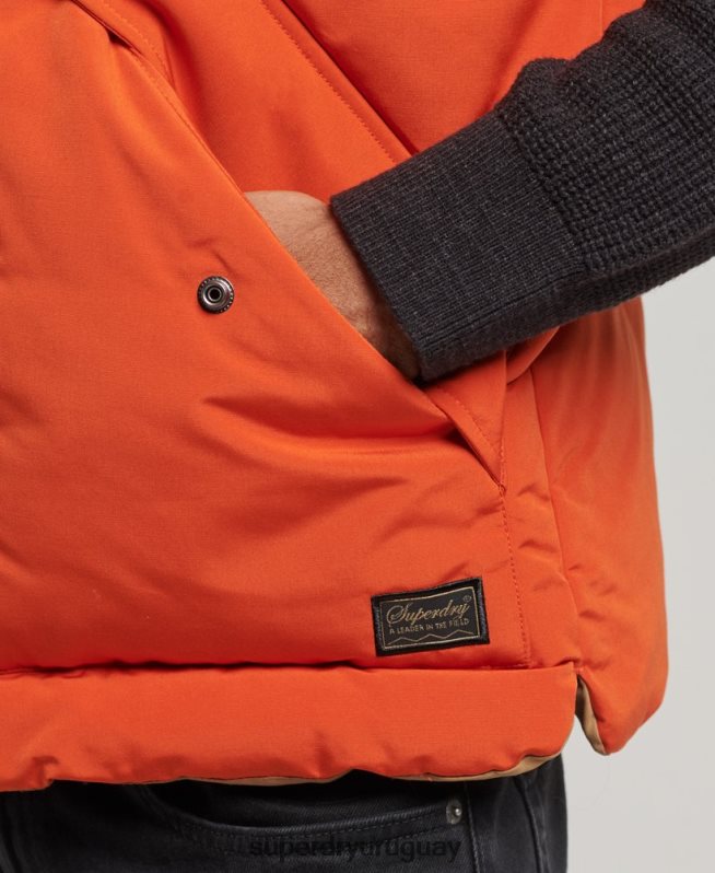 uy Superdry hombres chaleco vintage de montaña naranja DT2N8Z4439 ropa