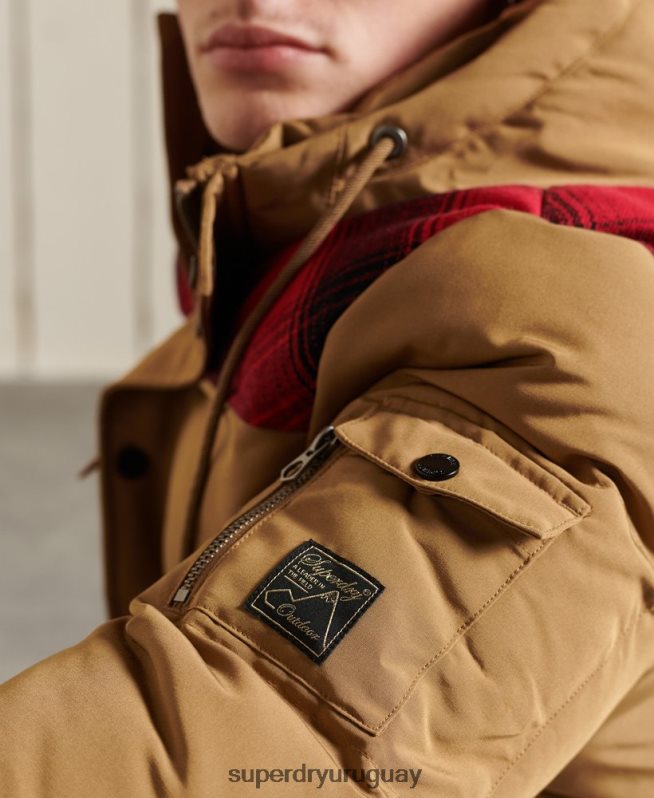 uy Superdry hombres chamarra Everest acolchada verde DT2N8Z4592 ropa