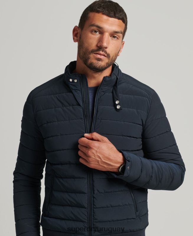 uy Superdry hombres chamarra Harrington acolchada Armada DT2N8Z965 ropa