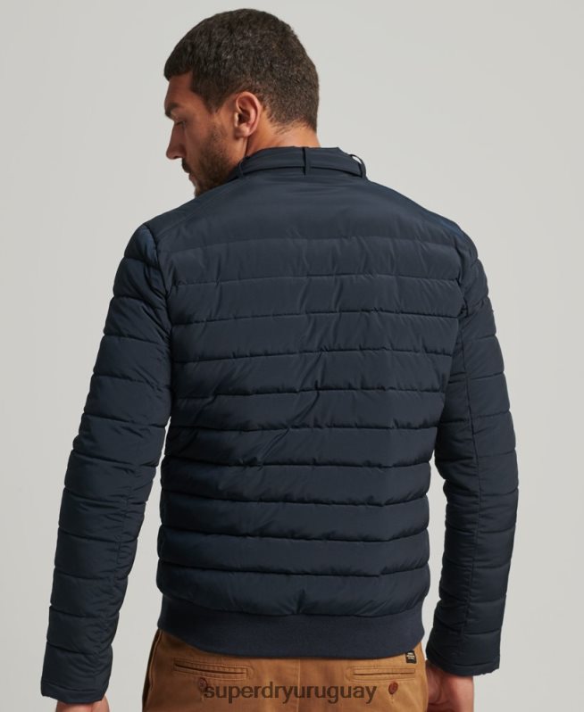 uy Superdry hombres chamarra Harrington acolchada Armada DT2N8Z965 ropa