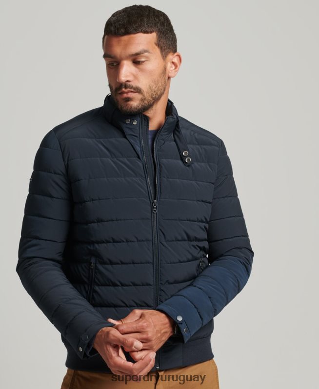 uy Superdry hombres chamarra Harrington acolchada Armada DT2N8Z965 ropa