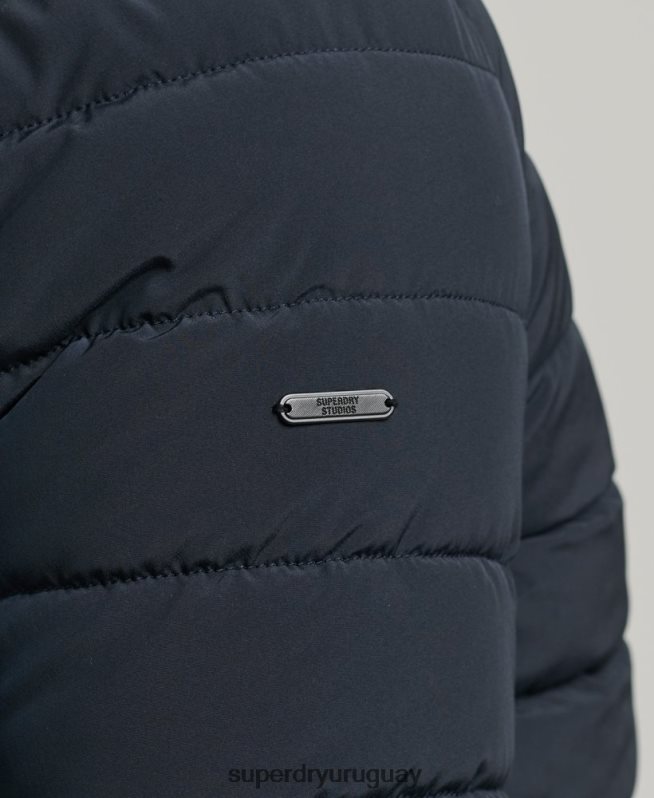 uy Superdry hombres chamarra Harrington acolchada Armada DT2N8Z965 ropa