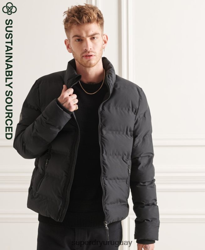 uy Superdry hombres chamarra acolchada Ultimate Radar negro DT2N8Z4622 ropa
