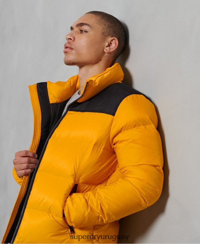uy Superdry hombres chamarra acolchada con código sportstyle amarillo DT2N8Z4507 ropa