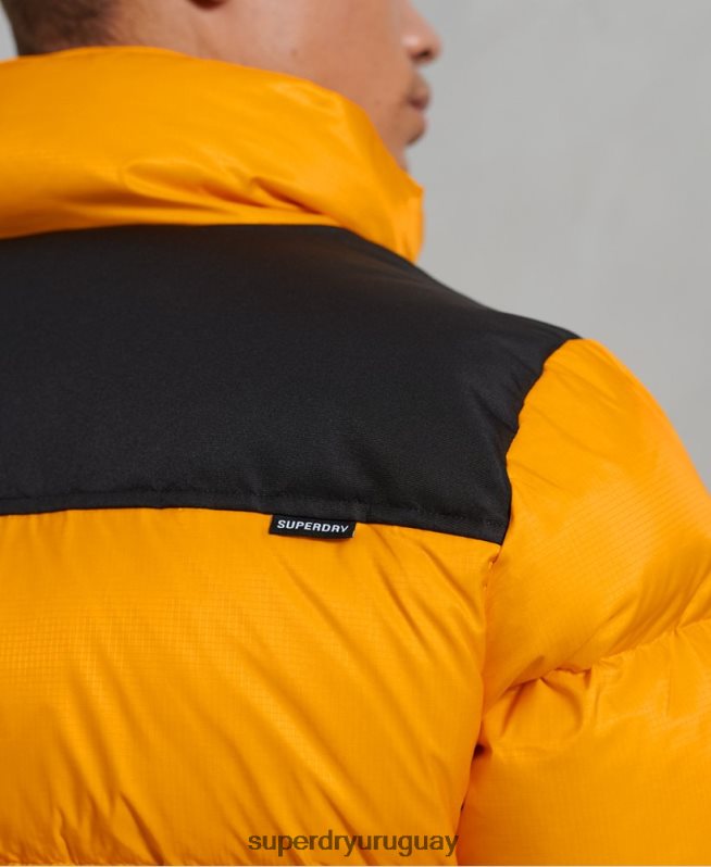 uy Superdry hombres chamarra acolchada con código sportstyle amarillo DT2N8Z4507 ropa
