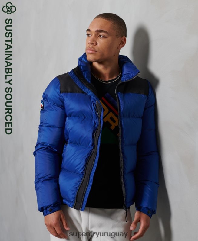 uy Superdry hombres chamarra acolchada con código sportstyle azul DT2N8Z1178 ropa