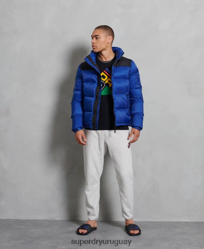 uy Superdry hombres chamarra acolchada con código sportstyle azul DT2N8Z1178 ropa