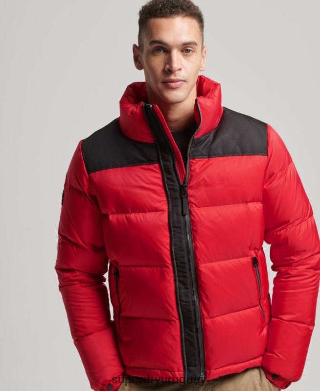 uy Superdry hombres chamarra acolchada con código sportstyle rojo DT2N8Z4555 ropa