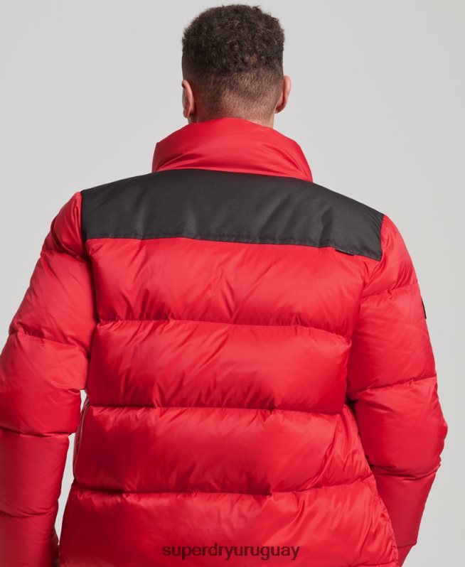 uy Superdry hombres chamarra acolchada con código sportstyle rojo DT2N8Z4555 ropa
