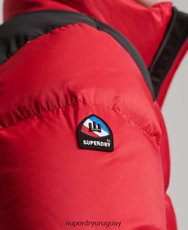 uy Superdry hombres chamarra acolchada con código sportstyle rojo DT2N8Z4555 ropa
