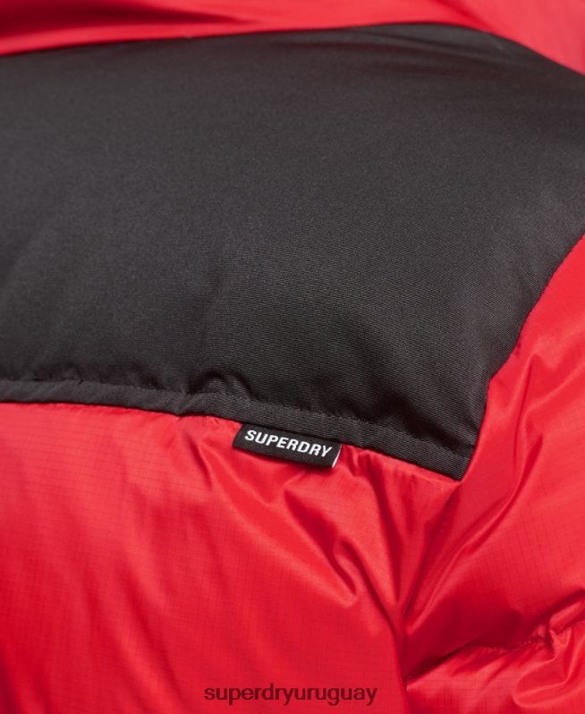 uy Superdry hombres chamarra acolchada con código sportstyle rojo DT2N8Z4555 ropa