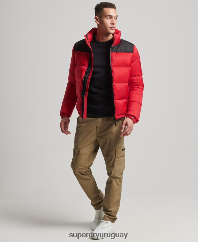 uy Superdry hombres chamarra acolchada con código sportstyle rojo DT2N8Z4555 ropa