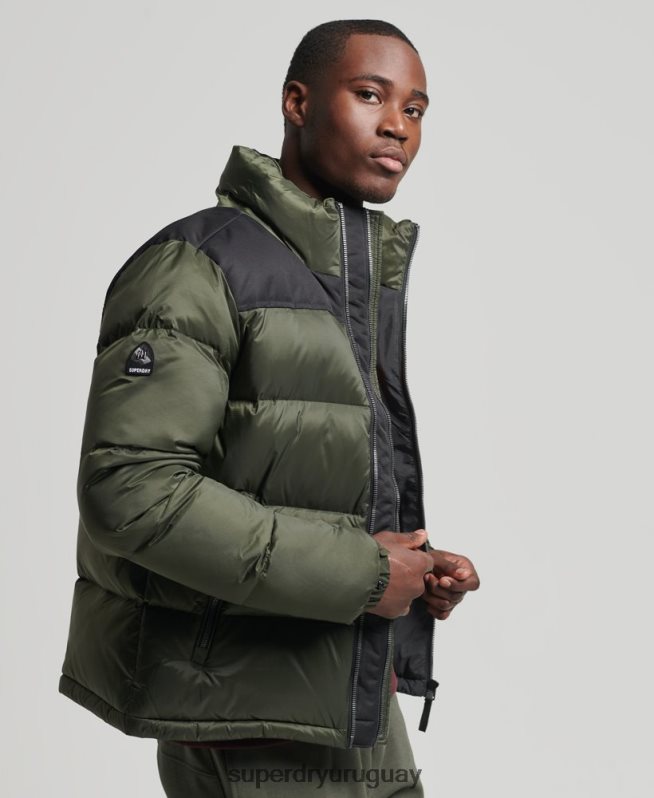 uy Superdry hombres chamarra acolchada con código sportstyle verde DT2N8Z4711 ropa