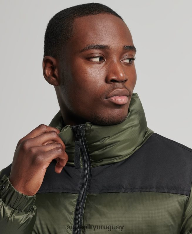 uy Superdry hombres chamarra acolchada con código sportstyle verde DT2N8Z4711 ropa