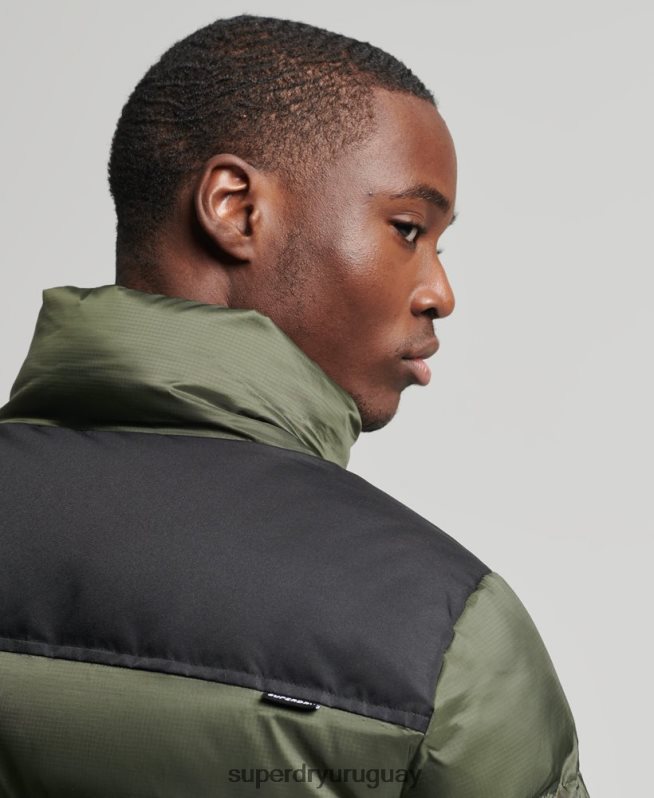 uy Superdry hombres chamarra acolchada con código sportstyle verde DT2N8Z4711 ropa