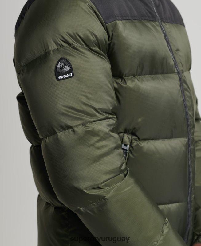 uy Superdry hombres chamarra acolchada con código sportstyle verde DT2N8Z4711 ropa