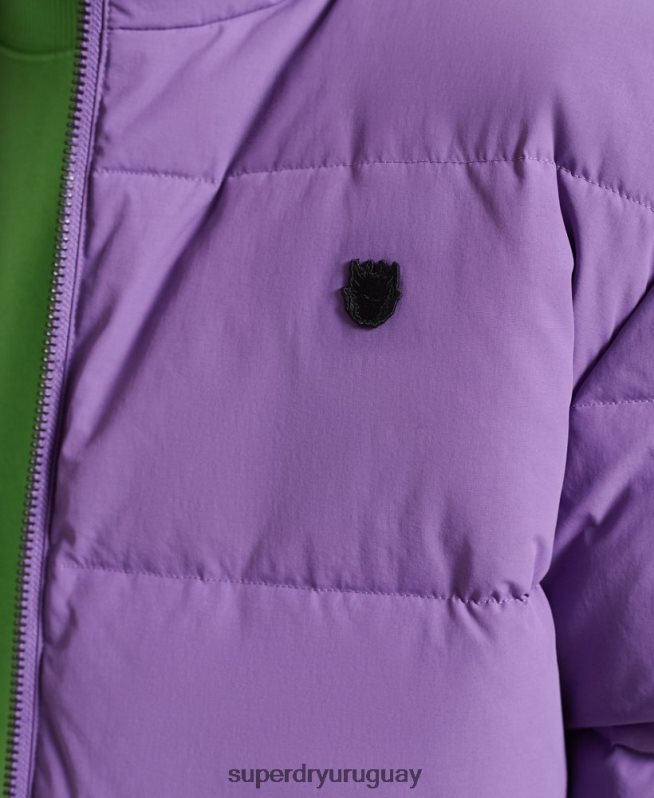 uy Superdry hombres chamarra acolchada de plumas yama no kami púrpura DT2N8Z4629 ropa