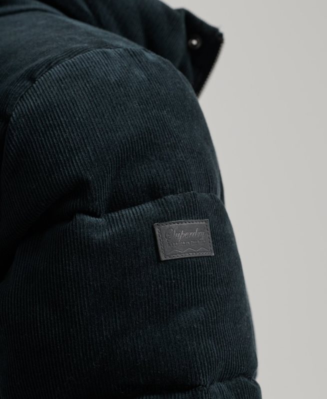 uy Superdry hombres chamarra acolchada vintage retro de pana Armada DT2N8Z4698 ropa