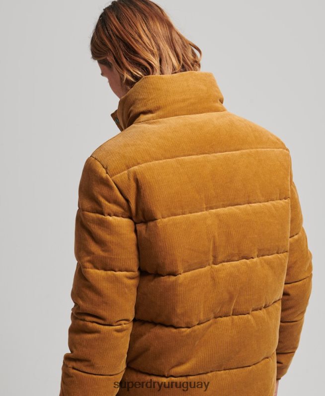 uy Superdry hombres chamarra acolchada vintage retro de pana marrón DT2N8Z4554 ropa